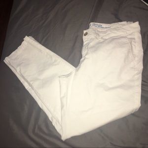 Gap White Skinny Boyfriend Khakis
